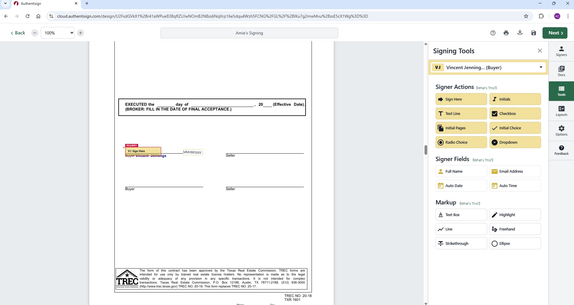screenshot of Lone Wolf Authentisign